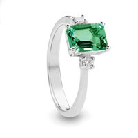 Anello Lux Gioielli Donna in Oro bianco Smeraldo ANLK3072SM;050;9B